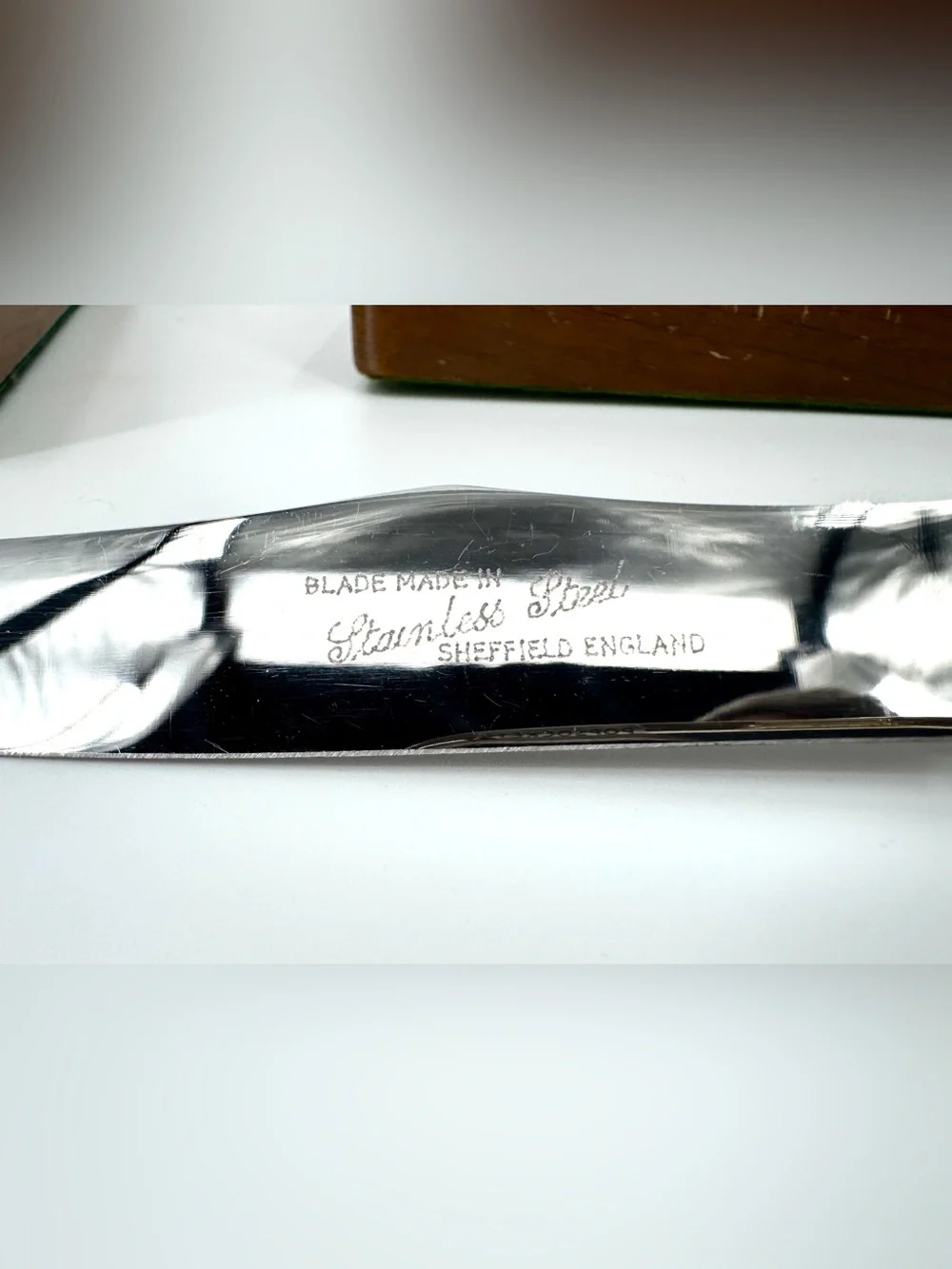Vintage Stag Handle 12 piece knife and carving set Sterling silver Sheffield
